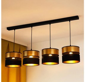 Brilagi - Lampadario a sospensione con filo ROYAL 4xE27/15W/230V nero/oro