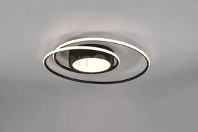 Yava plafoniera led 56w 6800lm, 2700 - 6000k nera tonda con telecom...