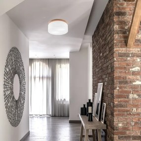 Brilagi - LED Plafoniera BELLADONNA 2xE27/15W/230V diametro 40 cm bianco/quercia