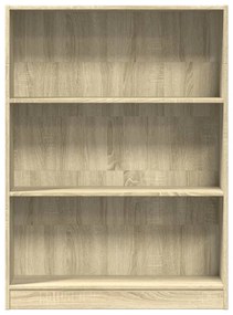 Libreria rovere sonoma 80x24x109 cm in legno multistrato