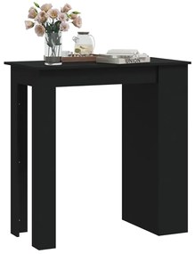 Tavolino da bar con ripiani nero 102x50x103,5 cm in truciolato