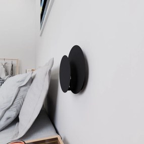 Applique da Parete Circle Nera Luce Indiretta Base G9
