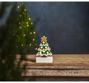 Decorazione luminosa bianco-verde con motivo natalizio Freddy - Star Trading