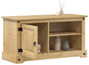 Mobile Porta Tv Corona 100x40x52 Cm İn Legno Massello Di Pino /