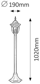 Rabalux 8345 - Lampada da esterno MILANO 1xE27/60W/230V