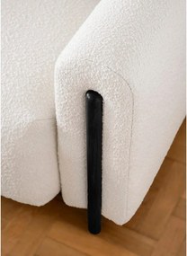 Divano avorio allungabile/con contenitore e rivestimento in bouclé 244 cm Arcadova – ELTAP