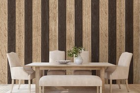Carta da parati – Imitazione legno bicolore