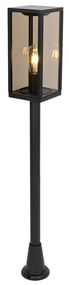 Lampada da terra per esterni nera con vetro fumé 100 cm IP44 - Charlois