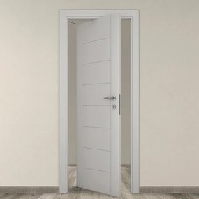 Porta tamburata rototraslante Chamberi grigio L 70 x H 210 cm sinistra