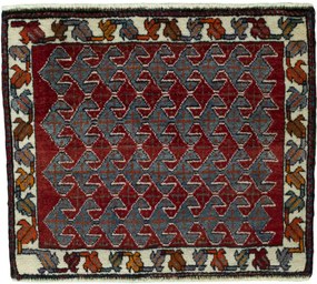 Shiraz Tappeto persiano 60 x 50 Rosso (Iran) Annodato A Mano