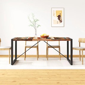 Tavolo Da Pranzo İn Legno Massello Di Recupero 180 Cm /