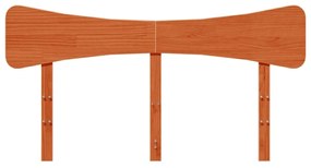 Testiera marrone cera 150 cm in legno massello di pino