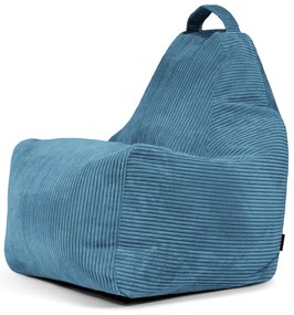 Puof a sacco blu con rivestimento in velluto a coste Play Amuse – SLOWDOWN