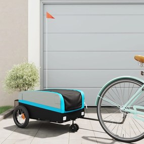 Rimorchio Da Bici Nero E Blu 30 Kg İn Ferro /