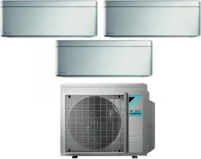 Daikin - Climatizzatore Condizionatore Bluevolution Trial Split Inverter serie stylish total silver 7+12+12 con 3MXM52N R-32 Wi-Fi Integrato