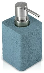 Accessori bagno in set da 3 pezzi in resina turchese cobalto effetto pietra