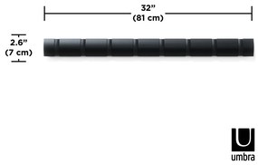 Appendiabiti da parete nero in legno di frassino Flip - Umbra