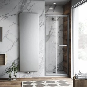 Porta doccia pieghevole Namara, L 115-120 cm x H 195 cm x SP 8 mm, profilo cromo