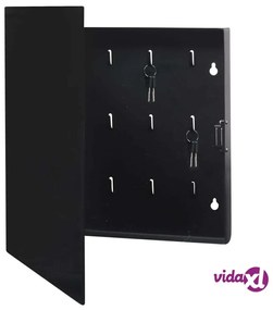 vidaXL Cassetta Portachiavi con Lavagna Magnetica Nera 35x35x5,5 cm