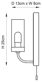 Endon 92960 - Applique da bagno EDREA 1xG9/3W/230V IP44 cromo lucido