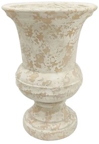 Decorazione COPPA FIBRA CEMENTO BIANCA ANTICA D29H41 in cemento  H
