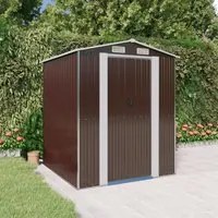 Capanno da Giardino Marrone Scuro 192x191x223cm Acciaio Zincato cod mxl 49092