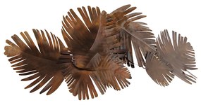 Applique da parete Art Déco in rame 105 cm 2 luci - Lauf