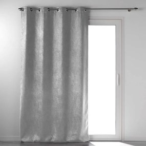 Tenda oscurante in velluto grigio chiaro 135x280 cm Melodie - douceur d'intérieur