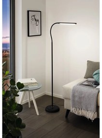 Lampada da terra LED nera (altezza totale 130 cm) LAROA – EGLO