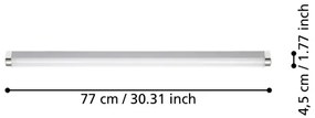 Eglo 99778- Illuminazione a LED per specchi da bagno TRAGACETE LED/18,5W/230V IP44 77 cm