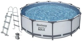 Piscina rotonda fuoriterra 366x100 cm – Acciaio galvanizzato 9.150 L con pompa