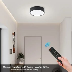 Brilagi - Lampada LED dimmerabile POOL LED/18W/230V 3000-6000K 20 cm nera + telecomando