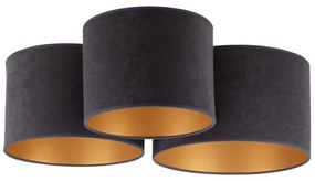 Duolla - Plafoniera ROLLER TRIO 3xE27/60W/230V antracite