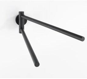 WENKO 24238100-Porta asciugamani BOSIO BLACK 5,5x43 cm acciaio inox/argento