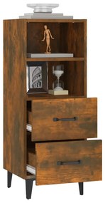 Credenza rovere fumo 34,5x34x90 cm in legno multistrato