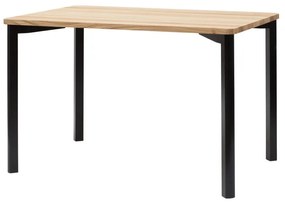 Tavolo da pranzo nero con gambe arrotondate TRIVENTI, 120 x 80 cm Triventi - Ragaba