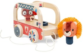 Lilliputiens - Camion dei pompieri in legno - Jack il leone
