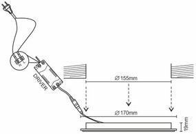 Lampada da incasso LED dimmerabile/12W/230V 3000-6500K Wi-Fi Tuya