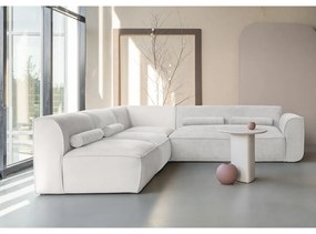 Divano angolare componibile color crema (con penisola a sinistra) Flex Felix – Miuform