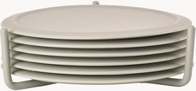 Set di 6 sottobicchieri in vetro Singles