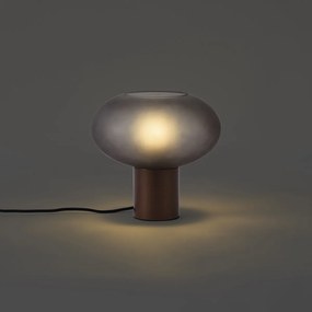 Lampada da tavolo di design bronzo con vetro grigio opaco - Umbrella