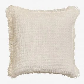 Cuscino quadrato in cotone (45x45 cm) Seyrig Beige Crema - Sklum