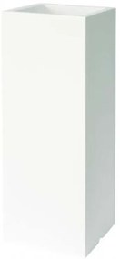 Vaso per piante e fiori KUBE EURO3PLAST in polietilene bianco H 70 cm L 25 x P 25 cm