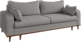 Divano grigio chiaro in velluto a coste 220 cm Beata - Ropez