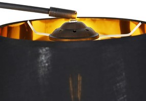 Lampada ad arco moderna nera con oro - Arc Basic