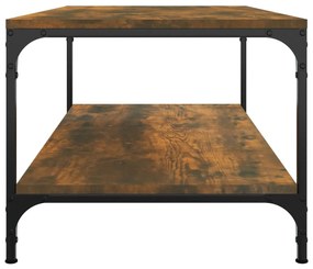 Tavolino da salotto rovere fumo 100x50x40 cm legno multistrato