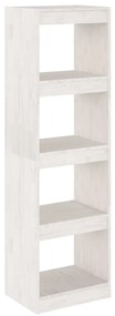 Libreria/divisorio bianco 40x30x135,5 cm legno massello di pino