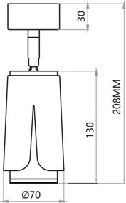 Faretto FIORE 1xGU10/8W/230V bianco