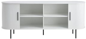 Cassettiera bianca con ante scorrevoli 180x76x45 cm Nola – Unique Furniture