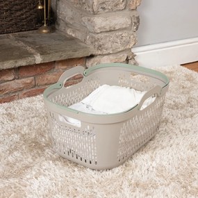 Cesta per il bucato marrone chiaro in plastica 45 l – Addis